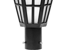 Das/GL/P Antic Aluminum Gate Light LED - (Multicolour) - BLACK, NA